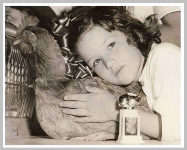 Denise and pet chicken